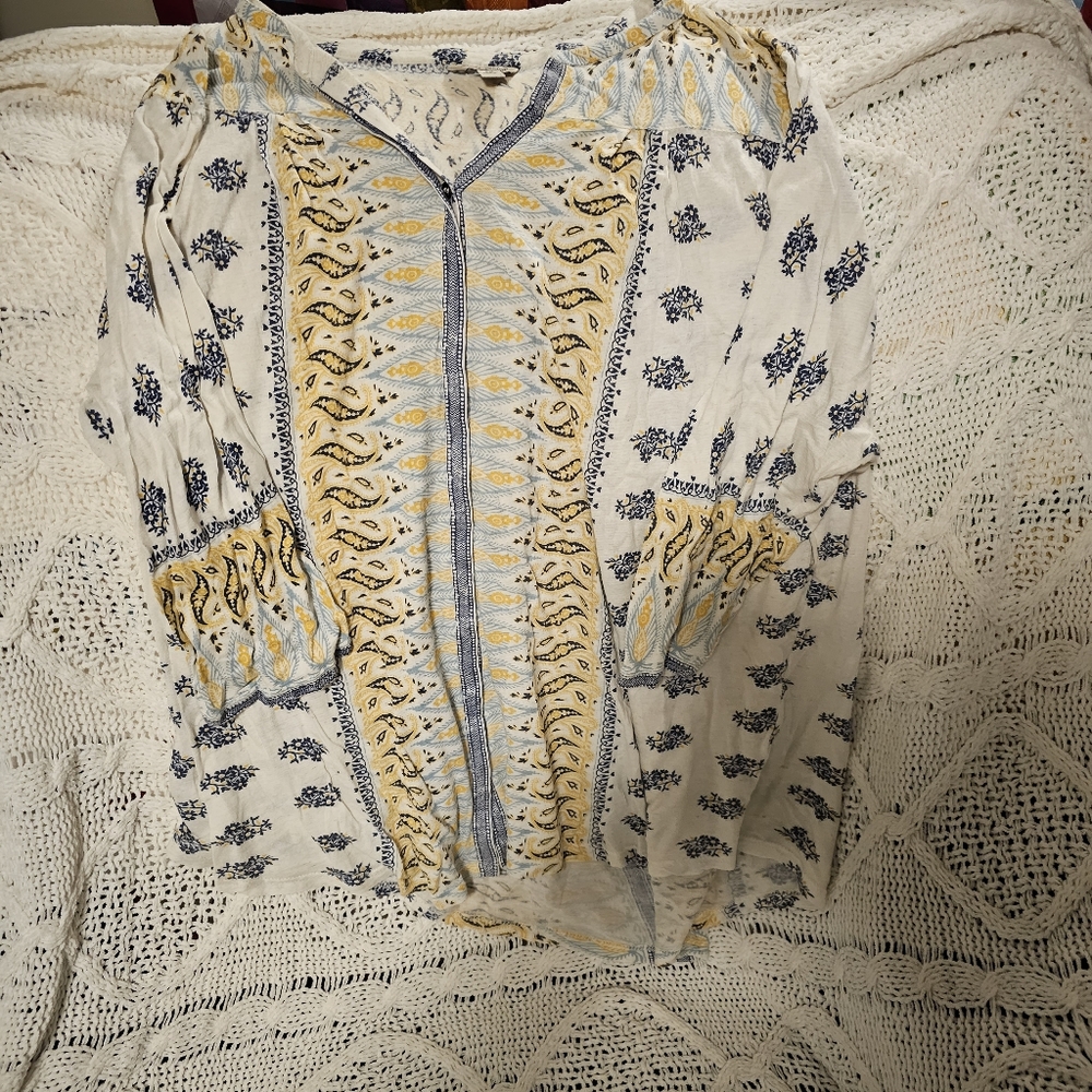 Lucky Brand womans 3/4 sleeve  shirt